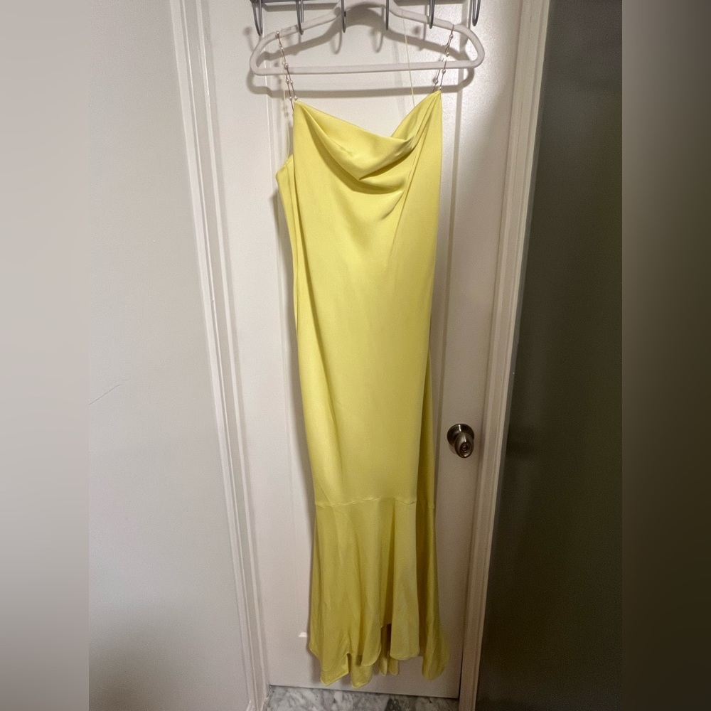 Liv Foster Sleeveless Satin Gown (Size 10) - Picture 6 of 12